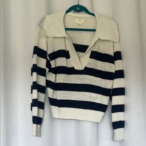 Maeve striped Navy and White Sweater